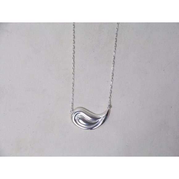 J Crew Paisley Silver Earrings and Necklace Set 24" - Picture 9 of 11